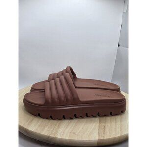 Skechers Foamies Top - Level Puffered Slide Sandals Rust US Size 7 Flip Flops